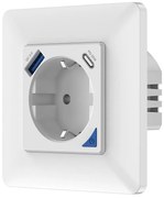 Immax NEO 07801L - Inteligentná zásuvka 16A/230V + USB-A + USB-C Tuya SCHUKO