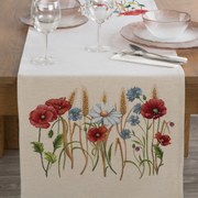 GOBELÍNOVÝ BEHÚŇ NA STÔL NATUR 40X100 CM KVETY