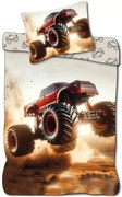 Bavlnené posteľné obliečky Monster Truck - 100% bavlna - 70x90 cm + 140x200 cm