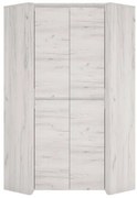 Skriňa, 96cm, kombinovaná, dub white craft, ANGEL TYP 21