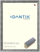 DANTIK rám na obraz 30x40 | DUNE stříbrná (Plexi Čiré)