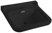 Kerasan Kerasan, WALDORF keramické umývadlo 60x55cm, čierna matná, 4140K7