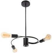 Toolight - Stropná lampa 3xE27 60W APP740-3CP, čierna, OSW-01105