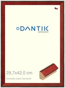 DANTIK rám na obraz 29,7x42 | INCLINATA colori červená (Plexi Čiré)