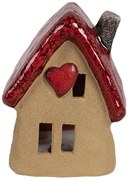 Dekorácia hnedý keramický domček - 10*8*13 cm