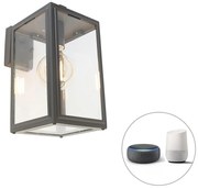 Inteligentná vonkajšia nástenná lampa sivá vrátane Wifi G95 - Sutton down