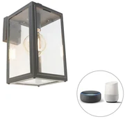 Inteligentná vonkajšia nástenná lampa sivá vrátane Wifi G95 - Sutton down