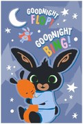 Detská fleecová deka Zajačik Bing a Flop - motív Goodnight - 100 x 150 cm