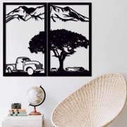 Vyrezávaný dvojdielny obraz na stenu - príroda, strom | SENTOP PR0404