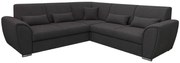 Rohová rozkladacia sedačka ROYAL L+2 čierna