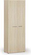 Kancelárska skriňa s dverami PRIMO WOOD, 800 x 420 x 2128 mm, dub prírodný