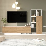 TV stena Houseland Blaze Oak Castello/biela