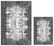 Biele/sivé kúpeľňové predložky v súprave 2 ks 60x100 cm Modern – Mila Home