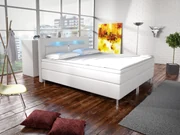 Manželská posteľ Boxspring 180 cm Marilia I (biela) (s matracmi). Vlastná spoľahlivá doprava až k Vám domov. 611036
