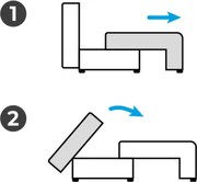 Trojmiestna rozkladacia sedačka NEO Mikro sivá