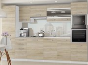 Kuchynská linka Belini 300 cm dub sonoma s pracovnou doskou Syntka  TOR SYNTKA/5/WT/DS/0/F