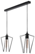 Jupiter 1643 - Luster na lanku SAO 2xE27/60W/230V čierna