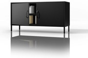 TV skrinka kovová na nožičkách čierna, 1150x595x400 mm: ROSA Modern