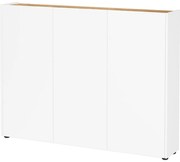 Biela skrinka na topánky v dekore duba 138x105x25 cm Libbiano – Germania