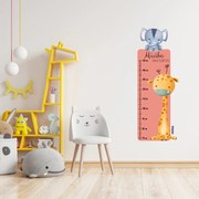 PIPPER. Textilná nálepka na stenu "Detský meter s menom - Safari 2"