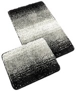 Bellatex Sada Kúpeľňových predložiek bez výkroja BANYSILVER čierna, 60 x 100, 60 x 50 cm