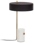 Bielo-čierna stolová lampa s kovovým tienidlom (výška 53 cm) Phant - Kave Home