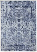 Ručne viazaný kusový koberec Diamond DC-JK ROUND Silver / peacock blue, 180x275, modrá, chodba / predsieň, Diamond Carpets India