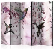 Artgeist Paraván - Flying Hummingbirds (Pink) [Room Dividers]