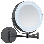 Kozmetické zrkadlo s osvetlením/zväčšovacie (zväčšenie 5x) ø 25,5 cm Lumi – Wenko