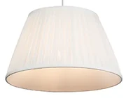 Retro závesné svietidlo biele 35 cm - Plisse