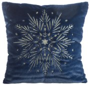 CHLPATÁ VIANOČNÁ DEKORAČNÁ OBLIEČKA NA VANKÚŠ SNOWFLAKE 45X45 VZOROVANÁ
