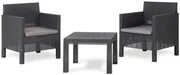 PENELOPE 2 SEATER záhradný plastový set - grafit