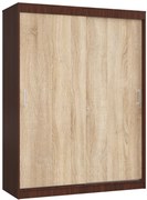 Šatní skříň CLP Mono 150 cm wenge/dub sonoma