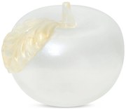 SKLENENÁ DEKORAČNÁ SOŠKA GABI (01) 13X12X12 CM BIELA