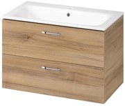 Cersanit S801-539 - Závesná kúpeľňová skrinka s umývadlom NIKO 80x45 cm orech