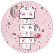 Ružový detský koberec ø 120 cm Comfort – Mila Home