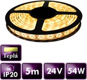 ECOLIGHT LED pásik - SMD 2835 - 5m - 60LED/m - 10,8 W/m - 24V - IP20 - teplá biela