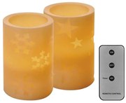 SADA 2x LED Vianočná dekorácia 2xLED/2x2AA + diaľkový ovládadač