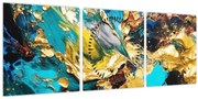 Obraz - Textúrovaná olejomaľba (s hodinami) (90x30 cm)
