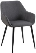 Jedálenská stolička látka Vessa - tmavošedá