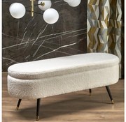 Lavica s úložným priestorom AVEIRO 46x120 cm biela