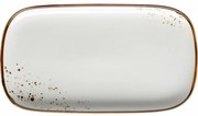 Mäser Obdélníkový tác Pintar White hnedé bodky 25x 14 x 2 cm, S