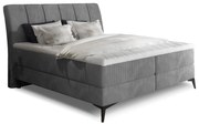 Manželská posteľ Boxspring 160 cm Alberto (tmavosivá) (s matracmi). Vlastná spoľahlivá doprava až k Vám domov. 1027365