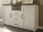 Široká komoda Luca, bielená pínia%
