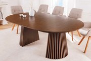Rozťahovací jedálenský stôl z masívu a MDF Valhalla Wood Dub tmavý 120-160-200cm