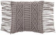 Vankúš macramé Taupe so strapcami - 45 * 45 cm