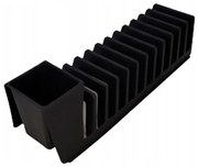 ALTOM Malý odkvapkávač na riad, až na 12 tanierov + príbory, čierny