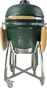 Gril Kamado Egg 23" s kolieskami, priemer roštu 51,5 cm, zelený