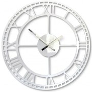 Nástenné hodiny Vintage Retro, kovové, FLEXz21 biele, 50cm