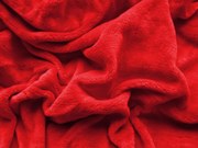 XPOSE® Mikroplyšová plachta Exclusive - červená 160x200 cm